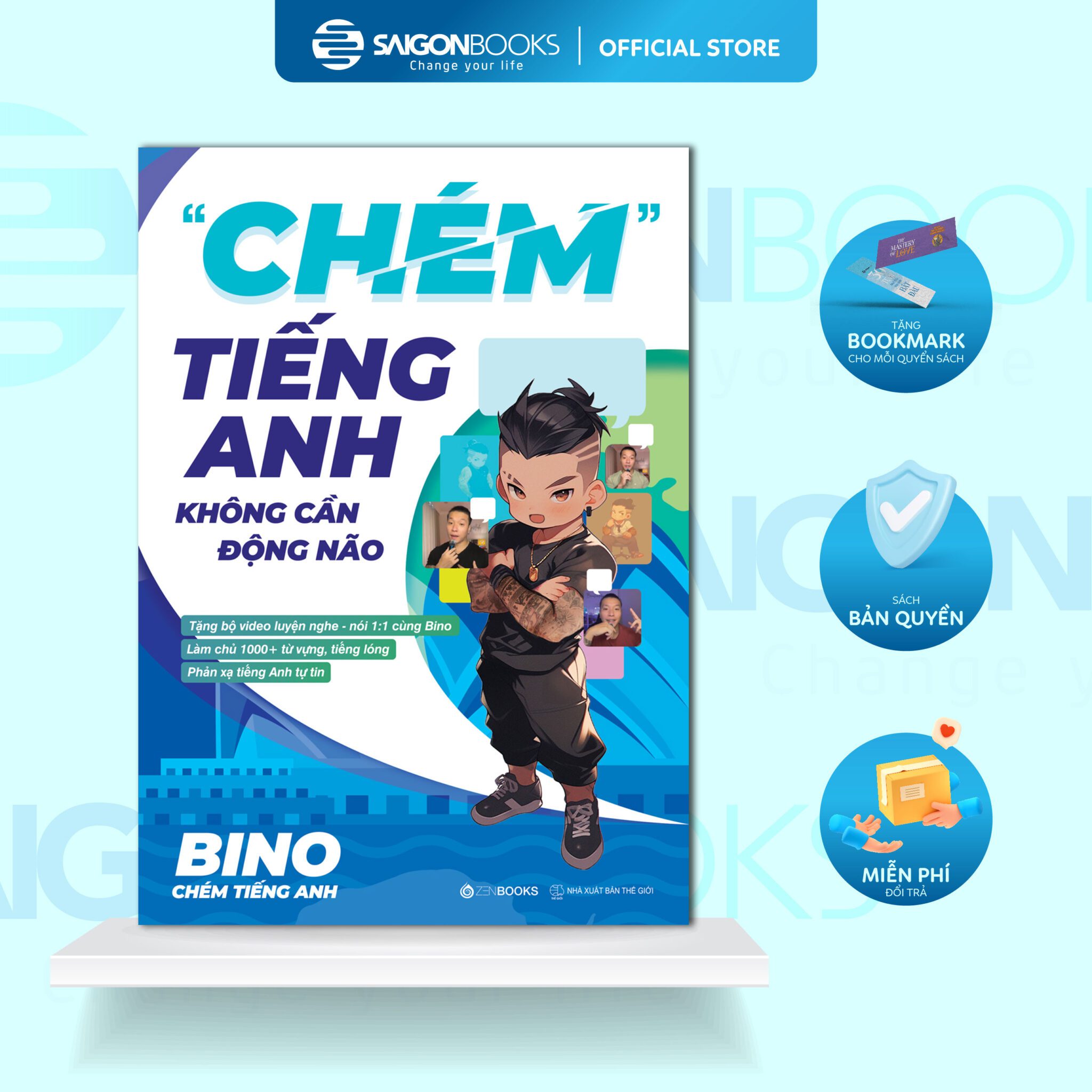Sách - Chém Tiếng Anh Không Cần Động Não - Bino