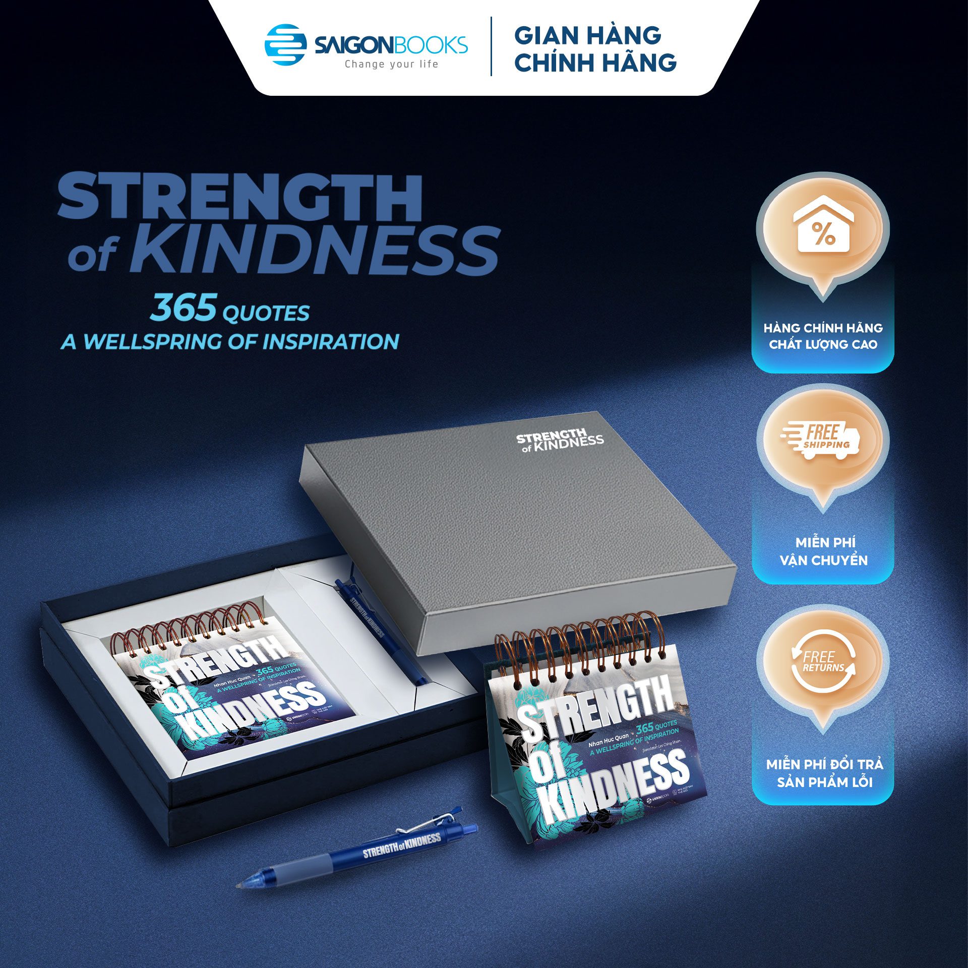 Lịch Danh Ngôn STRENGTH OF KINDNESS – 365 QUOTES: A WELLSPRING OF INSPIRATION